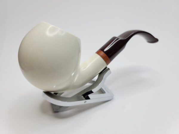 MBSD Meerschaum Deluxe Bent Apple Block Meerschaum Tobacco Pipe, 9mm, Case [SOLD OUT] - Image 7