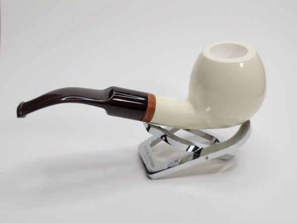 MBSD Meerschaum Deluxe Bent Apple Block Meerschaum Tobacco Pipe, 9mm, Case [SOLD OUT] - Image 13