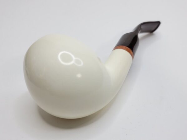 MBSD Meerschaum Deluxe Bent Apple Block Meerschaum Tobacco Pipe, 9mm, Case [SOLD OUT] - Image 14