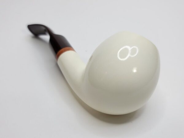 MBSD Meerschaum Deluxe Bent Apple Block Meerschaum Tobacco Pipe, 9mm, Case [SOLD OUT] - Image 15