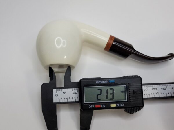 MBSD Meerschaum Deluxe Bent Apple Block Meerschaum Tobacco Pipe, 9mm, Case [SOLD OUT] - Image 17