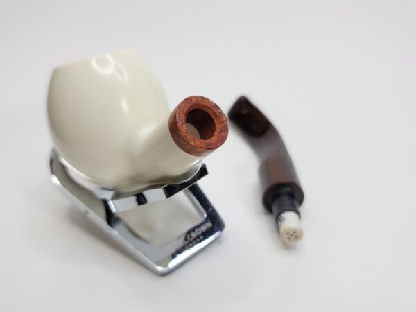 MBSD Meerschaum Deluxe Bent Apple Block Meerschaum Tobacco Pipe, 9mm, Case [SOLD OUT] - Image 18