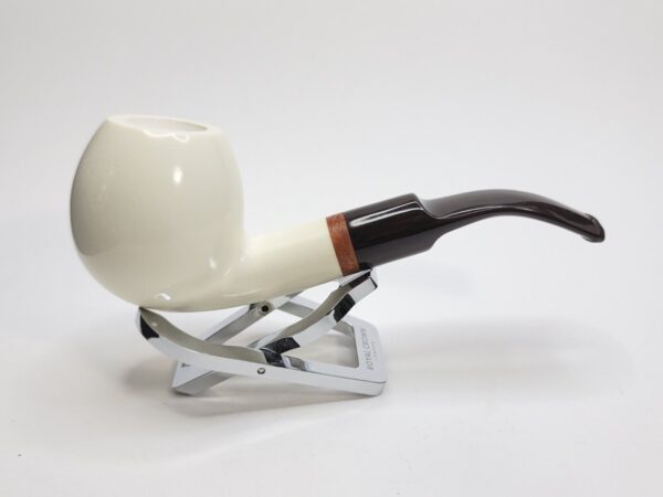MBSD Meerschaum Deluxe Bent Apple Block Meerschaum Tobacco Pipe, 9mm, Case [SOLD OUT] - Image 5