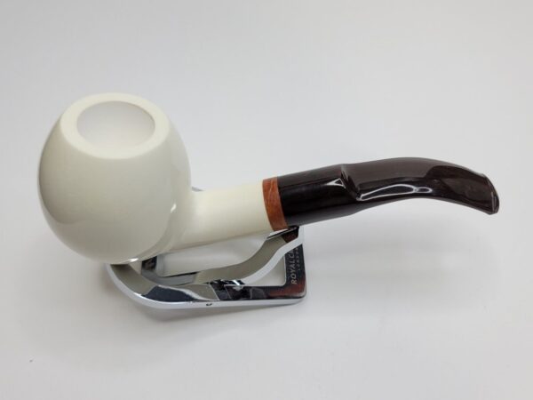 MBSD Meerschaum Deluxe Bent Apple Block Meerschaum Tobacco Pipe, 9mm, Case [SOLD OUT] - Image 10