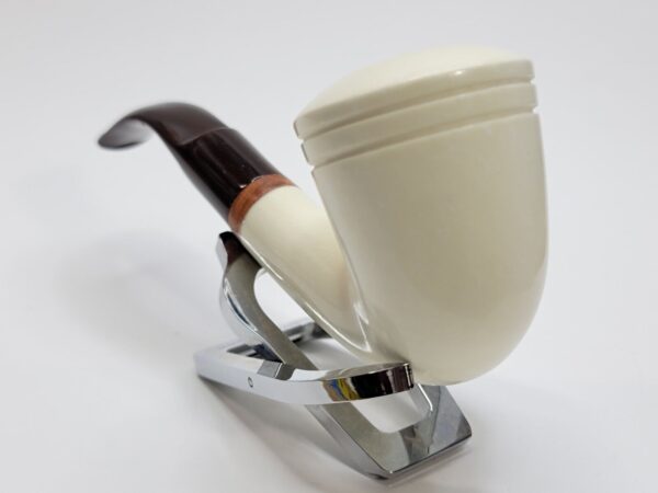 MBSD Meerschaum Deluxe Bent Dublin Block Meerschaum Tobacco Pipe, High Grade 9mm [SOLD OUT] - Image 11