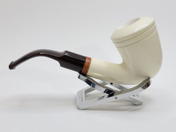 MBSD Meerschaum Deluxe Bent Dublin Block Meerschaum Tobacco Pipe, High Grade 9mm [SOLD OUT] - Image 12