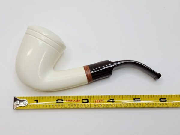 MBSD Meerschaum Deluxe Bent Dublin Block Meerschaum Tobacco Pipe, High Grade 9mm [SOLD OUT] - Image 15