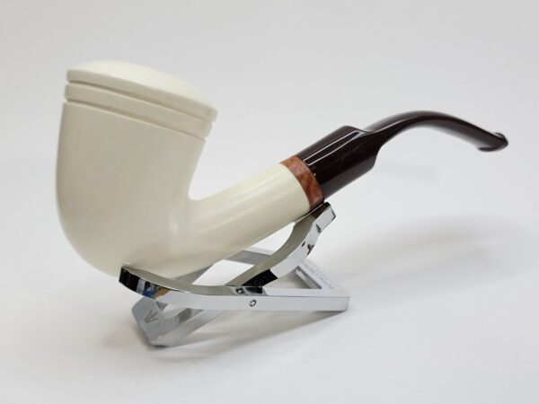 MBSD Meerschaum Deluxe Bent Dublin Block Meerschaum Tobacco Pipe, High Grade 9mm [SOLD OUT] - Image 8