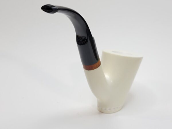 MBSD Meerschaum Deluxe Bent Dublin Sitter Block Meerschaum Tobacco Pipe, 9mm [SOLD OUT] - Image 13