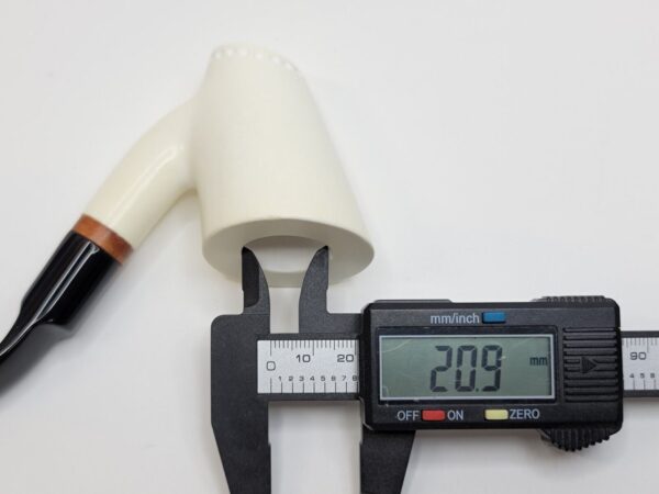 MBSD Meerschaum Deluxe Bent Dublin Sitter Block Meerschaum Tobacco Pipe, 9mm [SOLD OUT] - Image 14