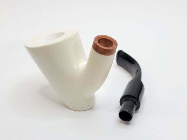 MBSD Meerschaum Deluxe Bent Dublin Sitter Block Meerschaum Tobacco Pipe, 9mm [SOLD OUT] - Image 15