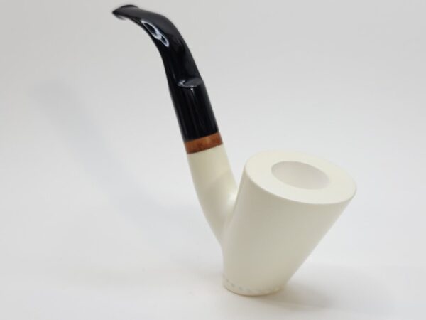 MBSD Meerschaum Deluxe Bent Dublin Sitter Block Meerschaum Tobacco Pipe, 9mm [SOLD OUT] - Image 6