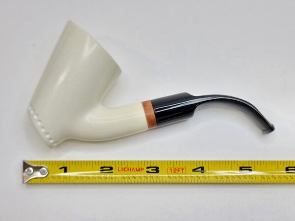 MBSD Meerschaum Deluxe Bent Dublin Sitter Block Meerschaum Tobacco Pipe, 9mm [SOLD OUT] - Image 10