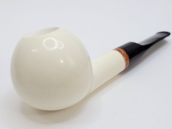 MBSD Meerschaum Deluxe Straight Ball Block Meerschaum Tobacco Pipe, 9mm Filter [SOLD OUT] - Image 11