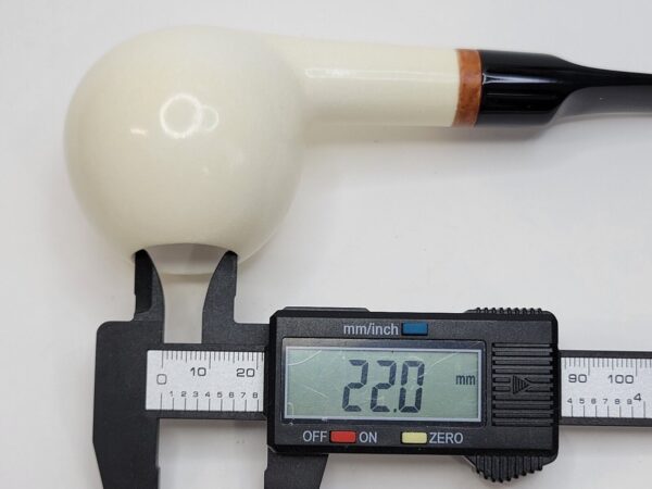 MBSD Meerschaum Deluxe Straight Ball Block Meerschaum Tobacco Pipe, 9mm Filter [SOLD OUT] - Image 16