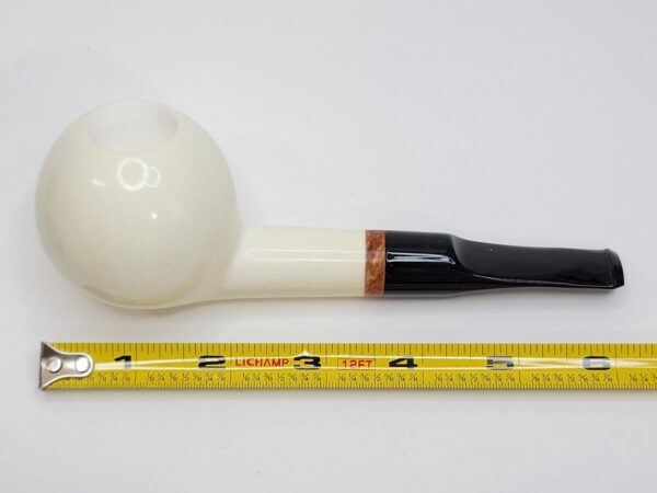 MBSD Meerschaum Deluxe Straight Ball Block Meerschaum Tobacco Pipe, 9mm Filter [SOLD OUT] - Image 17