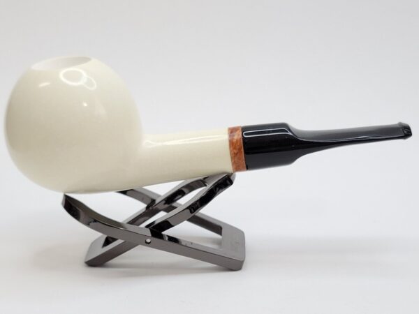 MBSD Meerschaum Deluxe Straight Ball Block Meerschaum Tobacco Pipe, 9mm Filter [SOLD OUT] - Image 8