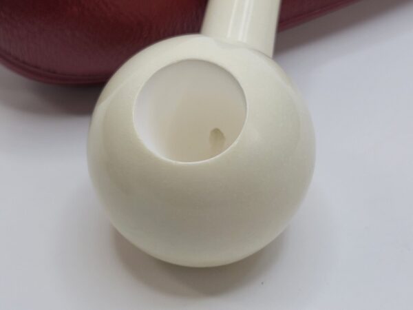 MBSD Meerschaum Deluxe Straight Ball Block Meerschaum Tobacco Pipe, 9mm Filter [SOLD OUT] - Image 10