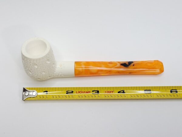MBSD Meerschaum Straight Lattice Billiard Block Meerschaum Tobacco Pipe, Fitted [SOLD OUT] - Image 13
