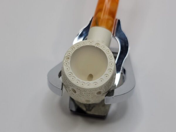 MBSD Meerschaum Straight Lattice Billiard Block Meerschaum Tobacco Pipe, Fitted [SOLD OUT] - Image 7