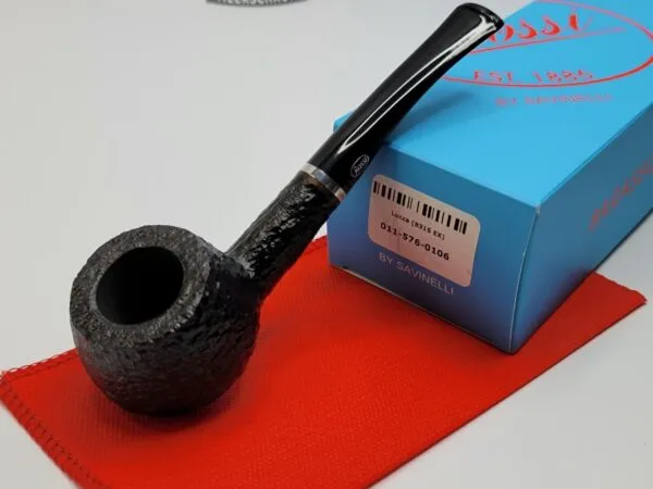 Rossi by Savinelli Lucca 8315 EX Rusticated Prince Briar Tobacco Pipe, Italy [SOLD OUT] - Image 3