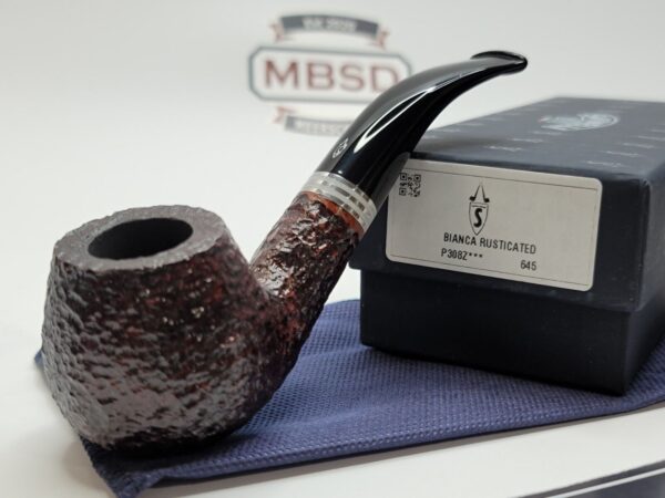 Savinelli Bianca 645 KS Rusticated Bent Brandy Briar Tobacco Pipe, 6mm [SOLD OUT]