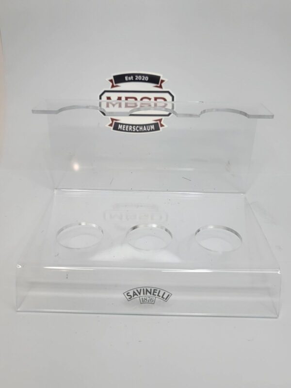 Savinelli Clear Acrylic 3 Pipe Stand, New In the Box [SOLD OUT] - Image 3