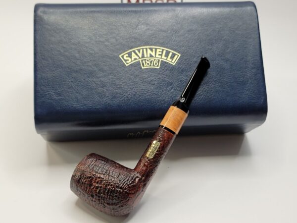 Savinelli Collection 2023 Sandblasted w/ Smooth Top Briar Tobacco Pipe, 6mm [SOLD OUT] - Image 3