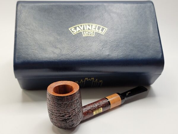 Savinelli Collection 2023 Sandblasted w/ Smooth Top Briar Tobacco Pipe, 6mm [SOLD OUT] - Image 4