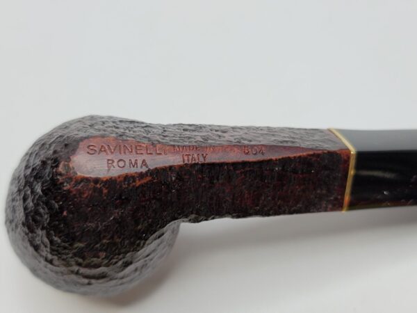 Savinelli Roma 504 Rusticated Straight Bulldog Briar Tobacco Pipe, 6mm, Italy - Image 14