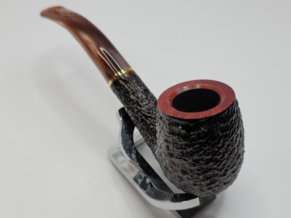 Savinelli Roma Lucite 606 KS Sandblasted Bent Billiard Briar Tobacco Pipe, 6mm [SOLD OUT] - Image 11