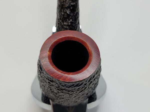 Savinelli Roma Lucite 606 KS Sandblasted Bent Billiard Briar Tobacco Pipe, 6mm [SOLD OUT] - Image 12