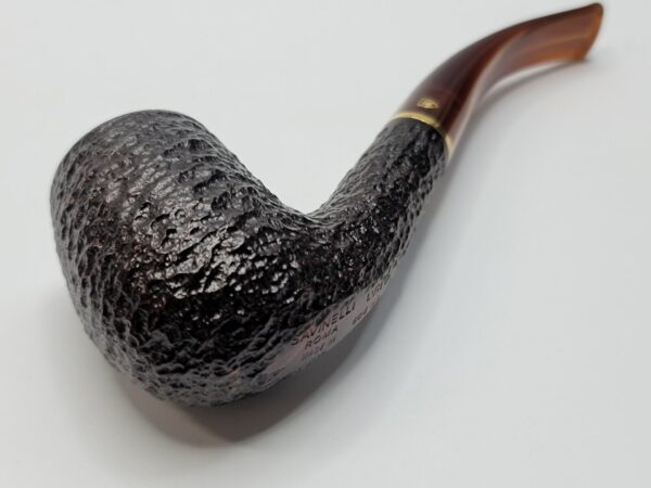 Savinelli Roma Lucite 606 KS Sandblasted Bent Billiard Briar Tobacco Pipe, 6mm [SOLD OUT] - Image 13