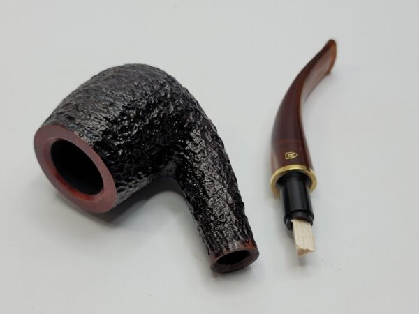 Savinelli Roma Lucite 606 KS Sandblasted Bent Billiard Briar Tobacco Pipe, 6mm [SOLD OUT] - Image 18