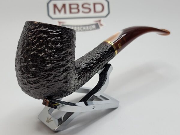 Savinelli Roma Lucite 606 KS Sandblasted Bent Billiard Briar Tobacco Pipe, 6mm [SOLD OUT] - Image 6