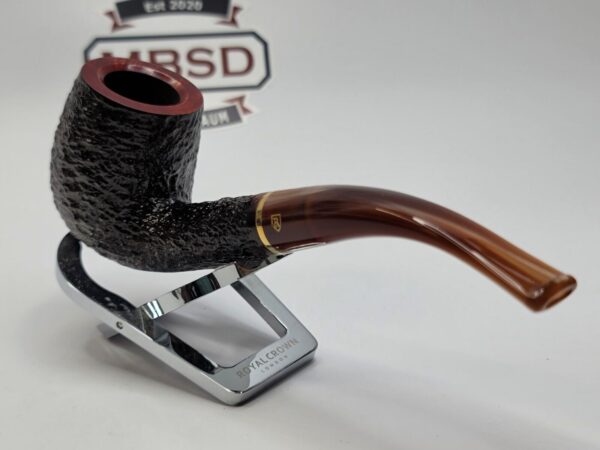 Savinelli Roma Lucite 606 KS Sandblasted Bent Billiard Briar Tobacco Pipe, 6mm [SOLD OUT] - Image 7