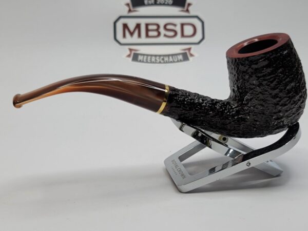 Savinelli Roma Lucite 606 KS Sandblasted Bent Billiard Briar Tobacco Pipe, 6mm [SOLD OUT] - Image 9