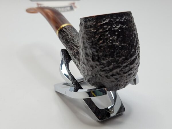 Savinelli Roma Lucite 606 KS Sandblasted Bent Billiard Briar Tobacco Pipe, 6mm [SOLD OUT] - Image 10