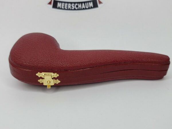 Unsmoked Hand Carved Lattice Bent Billiard Meerschaum Pipe w/ Fitted Case [SOLD OUT] - Image 13
