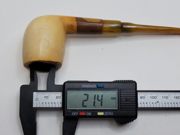 Vintage Block Meerschaum Straight Billiard Estate Tobacco Pipe, Saddle Stem [SOLD OUT] - Image 12