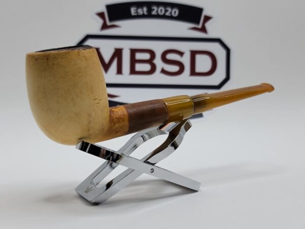 Vintage Block Meerschaum Straight Billiard Estate Tobacco Pipe, Saddle Stem [SOLD OUT]