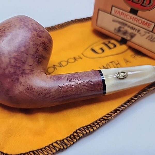 Vintage GBD Verichrome 529 Bent Briar Tobacco Pipe, Unsmoked, NOS [SOLD OUT] - Image 4