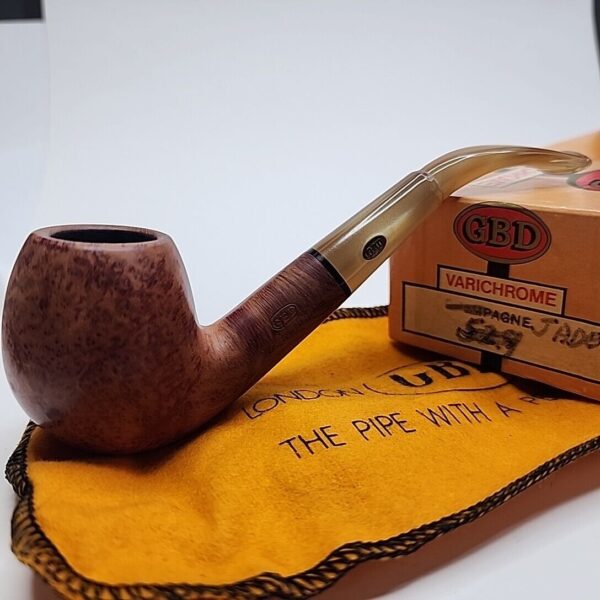 Vintage GBD Verichrome 529 Bent Briar Tobacco Pipe, Unsmoked, NOS [SOLD OUT]
