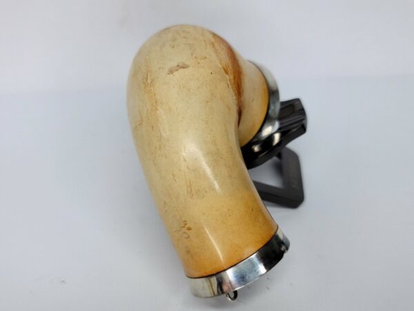 19th C. Antique Austrian Double Silver Mounted Meerschaum Kalmasch Tobacco Pipe [SOLD OUT] - Image 6