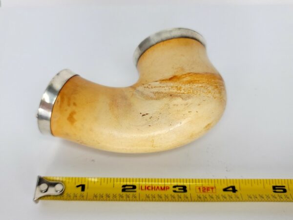 19th C. Antique Austrian Double Silver Mounted Meerschaum Kalmasch Tobacco Pipe [SOLD OUT] - Image 8
