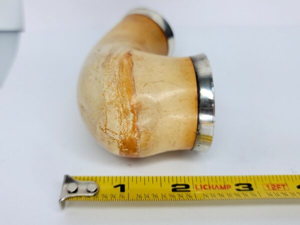 19th C. Antique Austrian Double Silver Mounted Meerschaum Kalmasch Tobacco Pipe [SOLD OUT] - Image 9