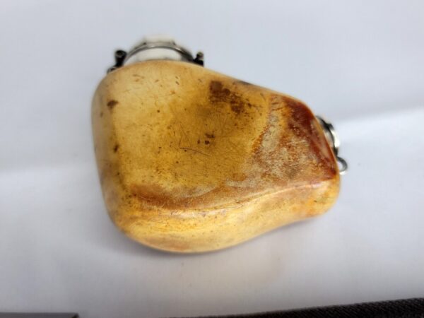 Antique 19th Century Meerschaum Tobacco Pipe, Original Long Stem, Double Silver [SOLD OUT] - Image 11