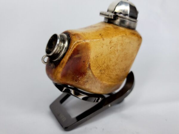 Antique 19th Century Meerschaum Tobacco Pipe, Original Long Stem, Double Silver [SOLD OUT] - Image 9