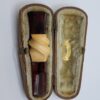 Antique Block Meerschaum Cigar Cigarette Holder Baltic Amber Mouthpiece, Case [SOLD OUT] - Image 4