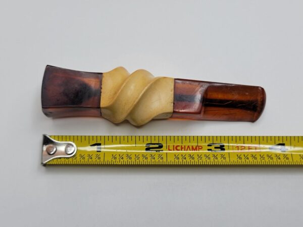 Antique Block Meerschaum Cigar Cigarette Holder Baltic Amber Mouthpiece, Case [SOLD OUT] - Image 8